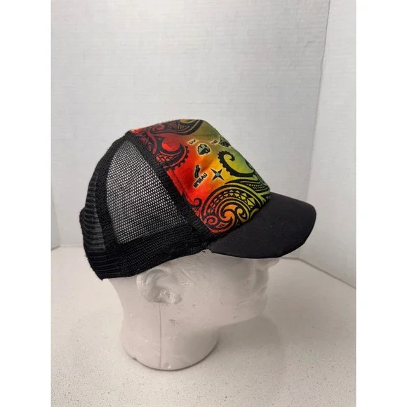 Hawaii Islands Trucker Hat Souvenir Black‎ Mesh Snapback Cap - Picture 7 of 11